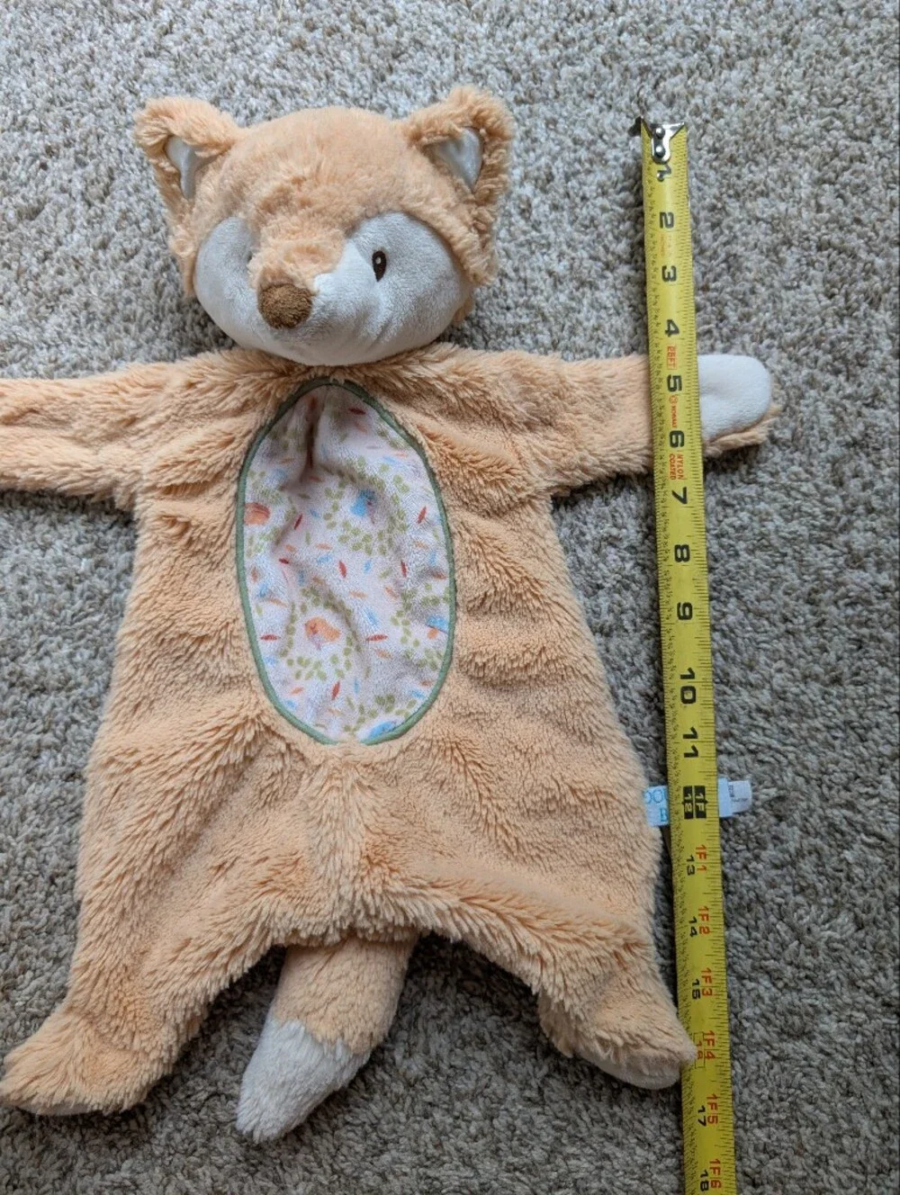 Douglas Baby Plush Fox Lovey Soother Blanket- Tan Comfort Toy